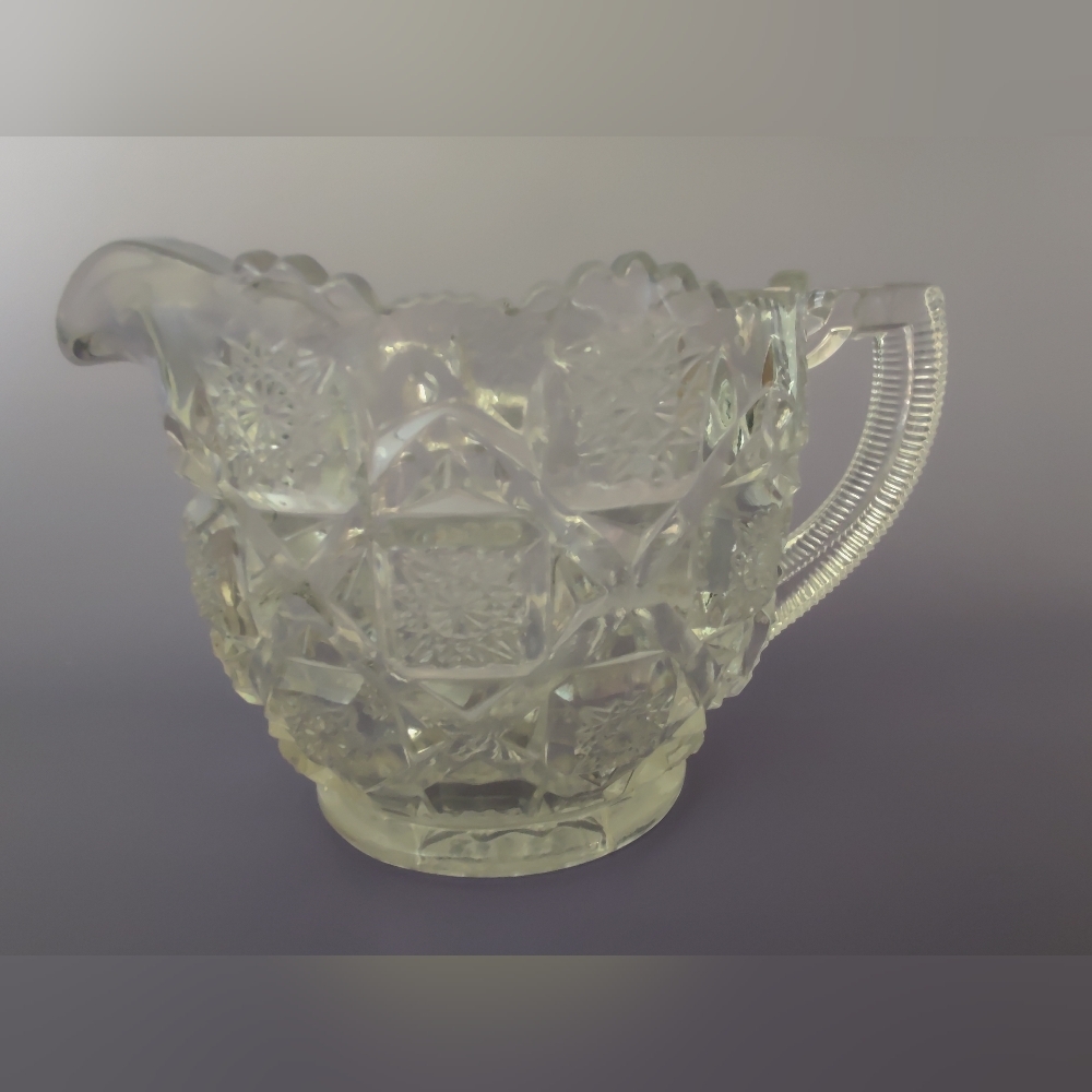 WESTMORELAND No. 500 Creamer Bridle Rosettes; Checkerboard; Old Quilt